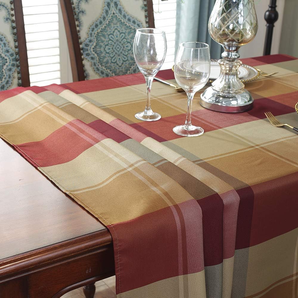 Rectangle Tablecloth 52 x 70 Inch Checkered Table Cloths Spillproof Anti-Shrink Soft and Wrinkle Resistant Decorative Fabric Table Cover for Kitchen Dinning Tabletop Outdoor(Rectangle/Oblong,Red)