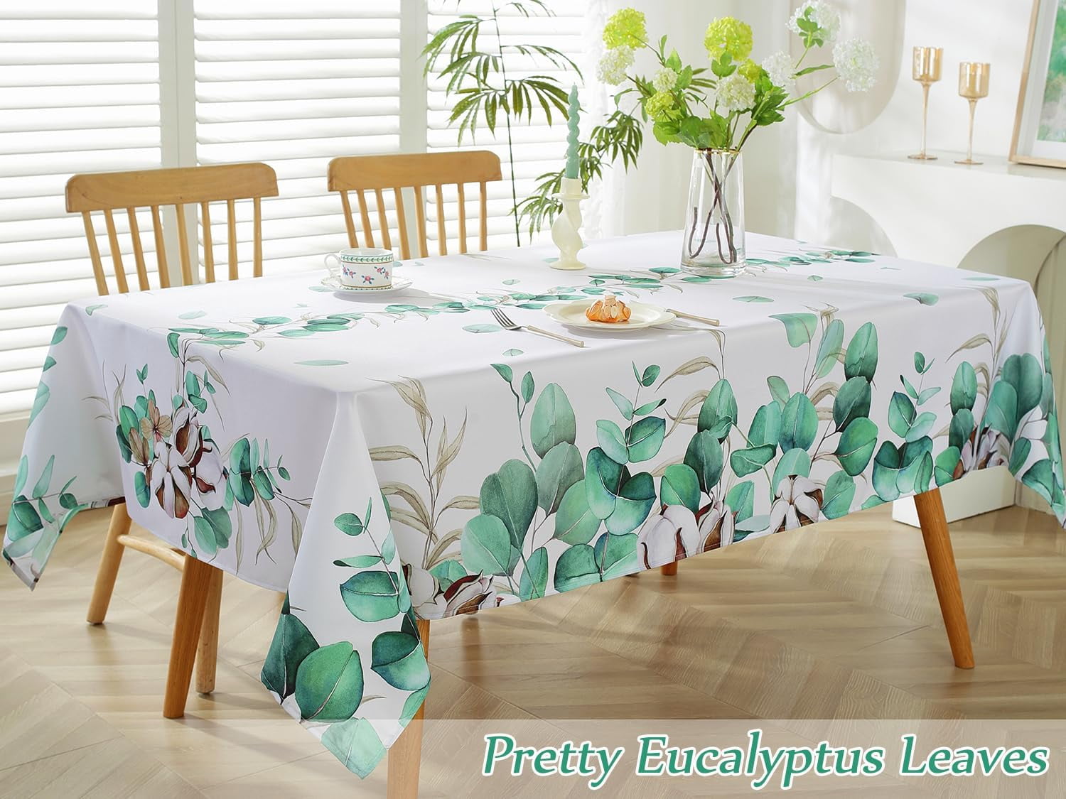 SASTYBALE Professional Spillproof, Washable Floral Tablecloth, 52" x 70", Multicolor Flower, Polyester