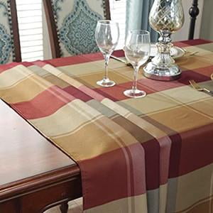 SASTYBALE Rectangle Tablecloth Checkered Style Polyester Table Cloth Spillproof Heavy Weight Table Cover for Kitchen Dinning Tabletop (Rectangle/Oblong, 52" x 70" (4-6 Seats), Red)