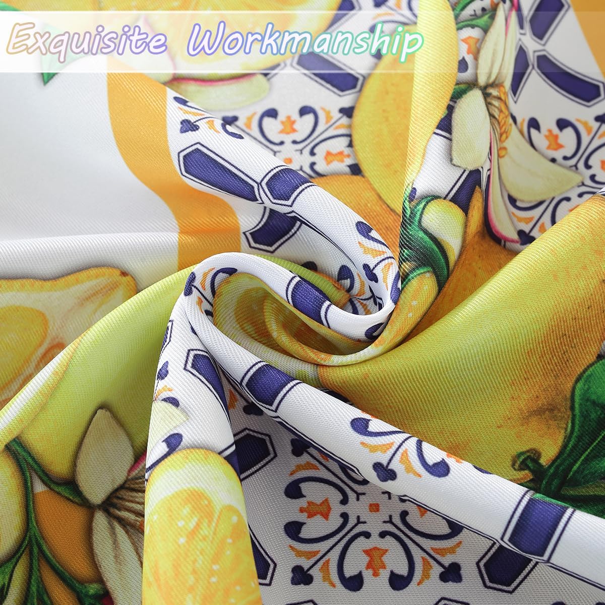 SASTYBALE Outdoor Tablecloth with Umbrella Hole, Stain Resistant Summer Lemon Table Cloth Geometric Vintage Pattern, Washable Patio Table Cover for Party Picnic Dinner Decor (Rectangle, 60" x 102")