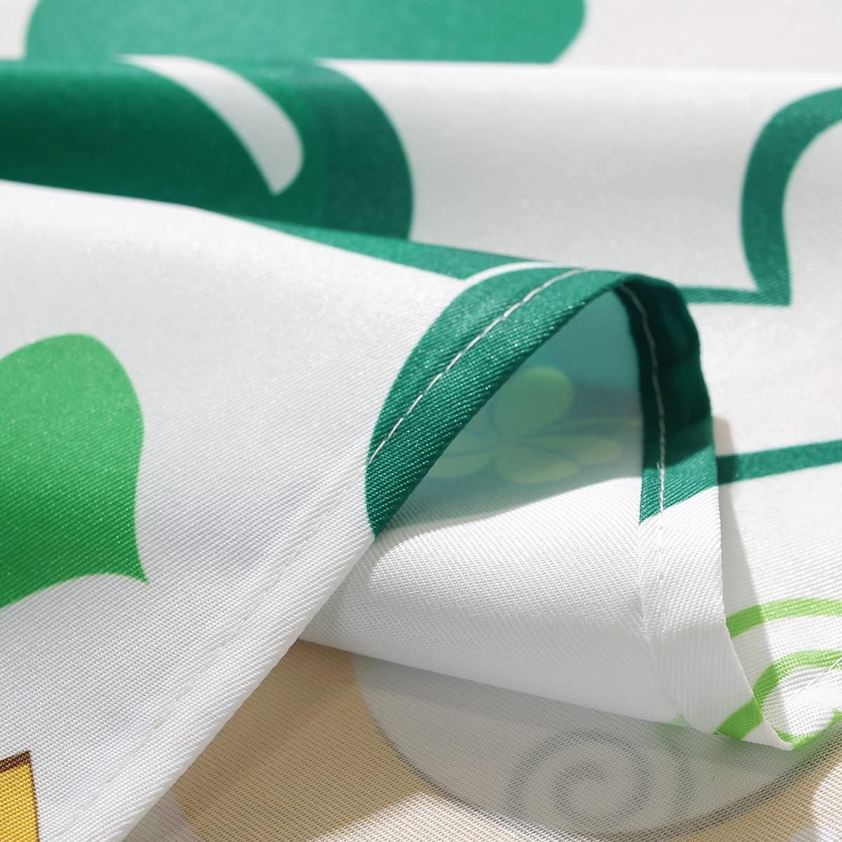 St. Patrick's Day Tablecloth for Rectangle Tables, Machine Washable Green Table Cover with Irish Lucky Shamrock Patterns for Dining Tabletop Decoration (Rectangle/Oblong, 52" x 70" (4-6 Seats))
