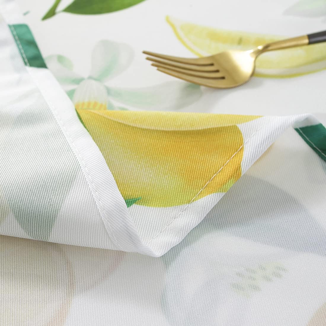 SASTYBALE Lemon Tablecloth Rectangle, Summer Table Cloth Wrinkle Resistant, Spill-Proof & Oil-Proof Table Cover with Lemon Pattern for Kitchen Dining Table Holiday Party Decorations-52 x 70 Inch