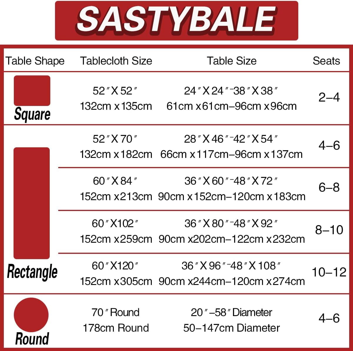 Christmas Tablecloth Water Oil Proof Holly Berry Cardinal Ribbon Bell Pine Cone Table Cloth, Fabric Xmas Table Cover for Holiday, Winter, Santa, Dinner Party