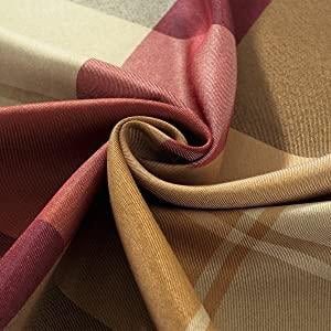 SASTYBALE Rectangle Tablecloth Checkered Style Polyester Table Cloth Spillproof Heavy Weight Table Cover for Kitchen Dinning Tabletop (Rectangle/Oblong, 52" x 70" (4-6 Seats), Red)