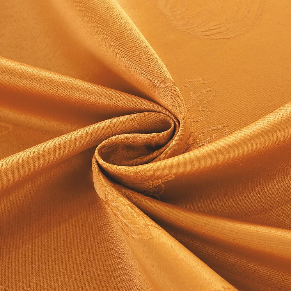 MATIRUG Fall Thanksgiving Table Cloths Rectangle, Pumpkin Jacquard Waterproof Wrinkle Free Tablecloth, Farmhouse Dinning Table Cover for Autumn Harvest/Honey