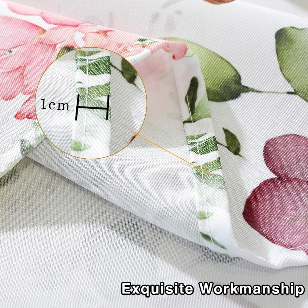 Spring Wildflower Table Cloth Rectangle Table 60x84 Inch,Washable Summer Floral Fabric Tablecloth, Waterproof Runner Style Table Cloths for Party Picnic Dinner Outdoor