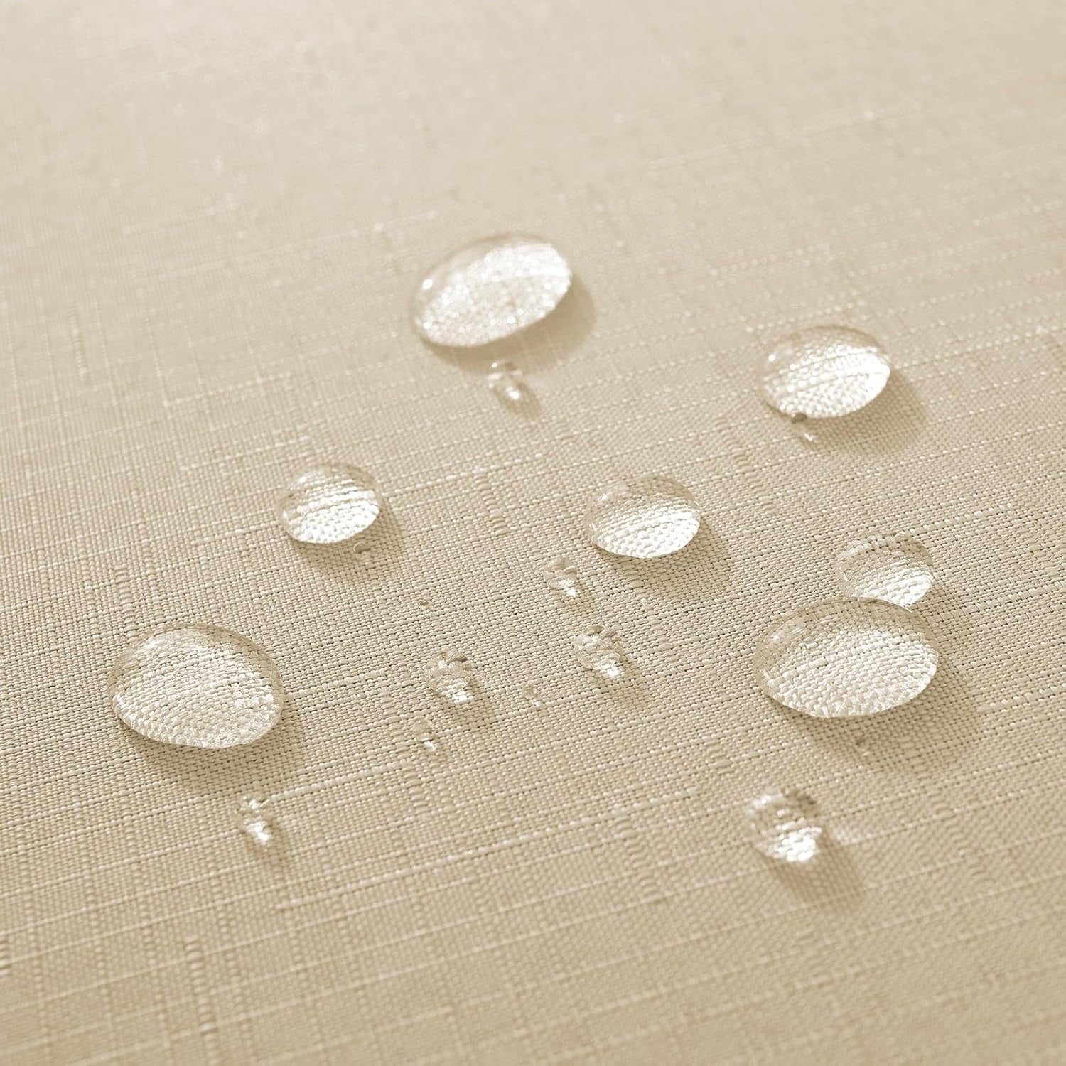 SASTYBALE Sqare Tablecloth - Linen Textured Farmhouse Table Cloth Water Resistant Wrinkle Free Washable Fabric Table Cover for Kitchen Dining Tabletop Decoration, 52 x 52 Inch, Beige