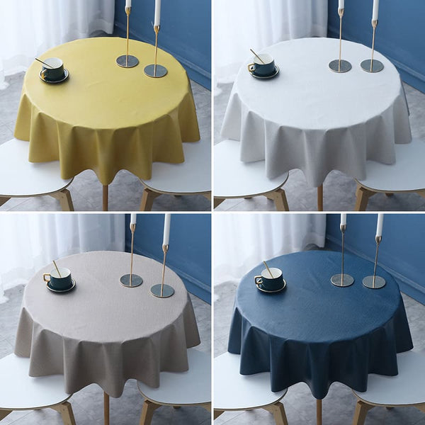 Solid color Scandinavian tablecloth water and oil resistant wash-free