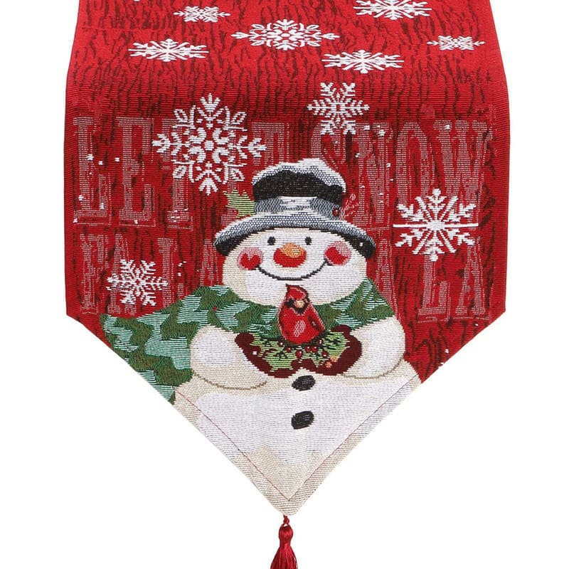 Christmas Snowman Embroidery Table Runners