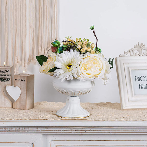 2PCS Mini Sized Metal Urn Planter Elegant Wedding Centerpieces Vase for Wedding Party Decoration