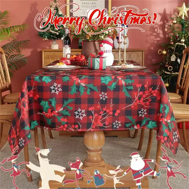 Christmas Buffalo Rectangle Tablecloth