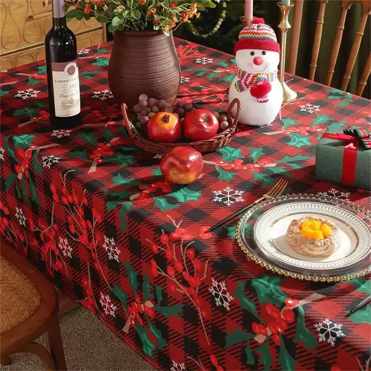 Christmas Buffalo Rectangle Tablecloth