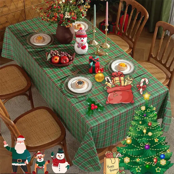 Christmas Tablecloths, Vinyl Tablecloth with Flannel Backing 05