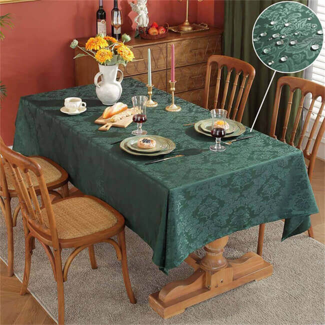 Dark Green Rectangle Tablecloths - SASTYBALE