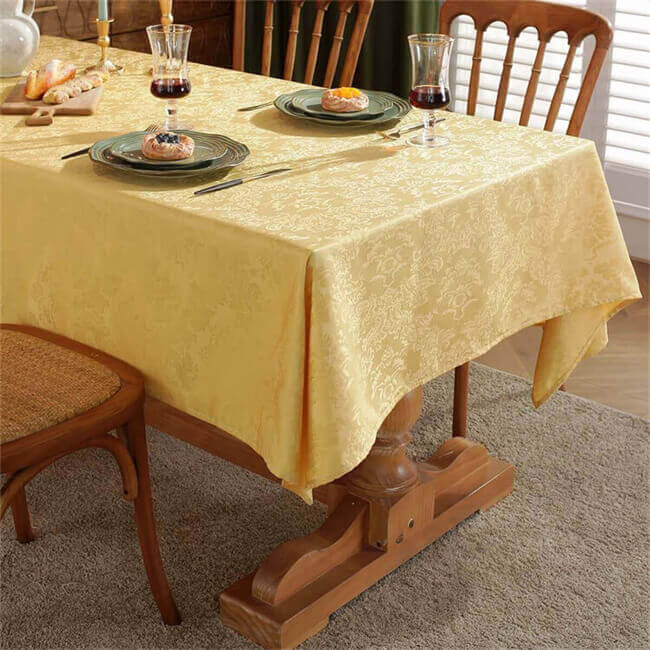 Gold Rectangle Tablecloths Soft Touch - SASTYBALE