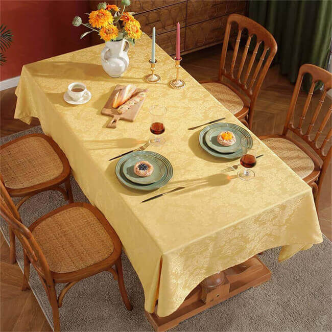 Gold Rectangular Tablecloths - SASTYBALE