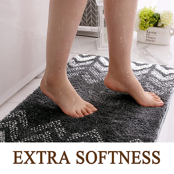 Luxury Bathroom Rug Mat, 20"x32" Soft and Absorbent Microfiber Bath Rugs Non-Slip Plush Shaggy Bath Carpet