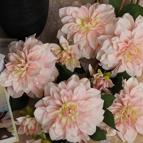24" Fake Long Stem Silk Flowers 5 Pcs for Home Decor,Wedding Bouquets Office Party Centerpieces