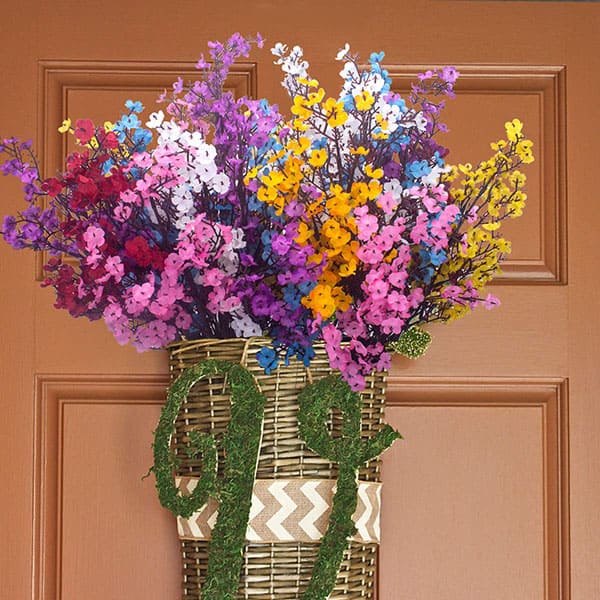 Fabric Artificial Flowers 6 Bundle European Fake Silk Plants Decor Wedding Party Decoration Bouquets Real Touch DIY Home Garden (No vase)