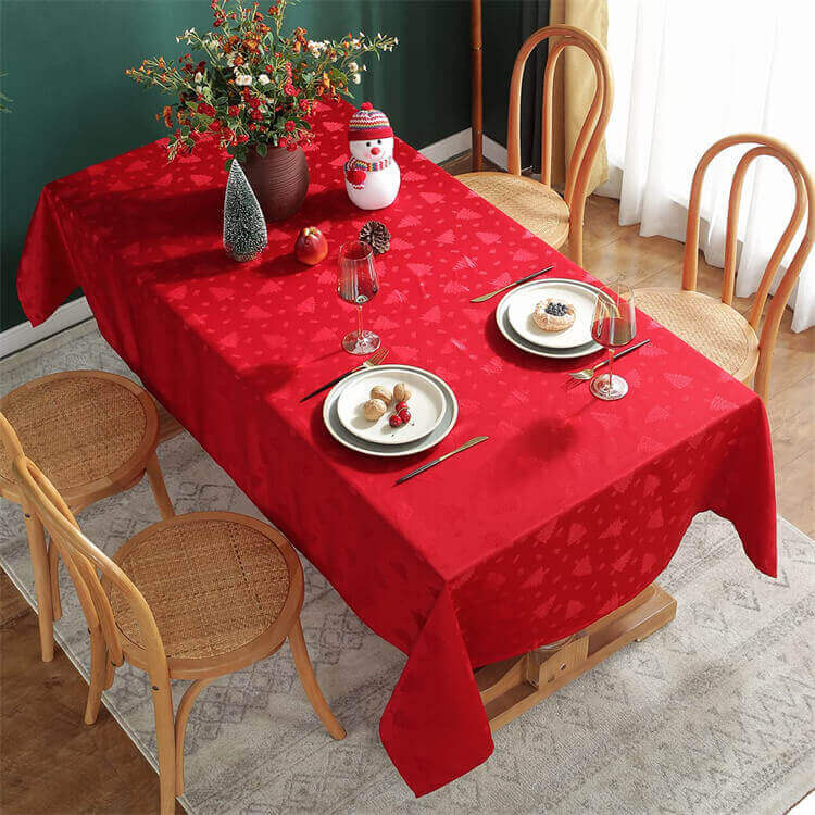 SASTYBALE Christmas Tablecloth Red