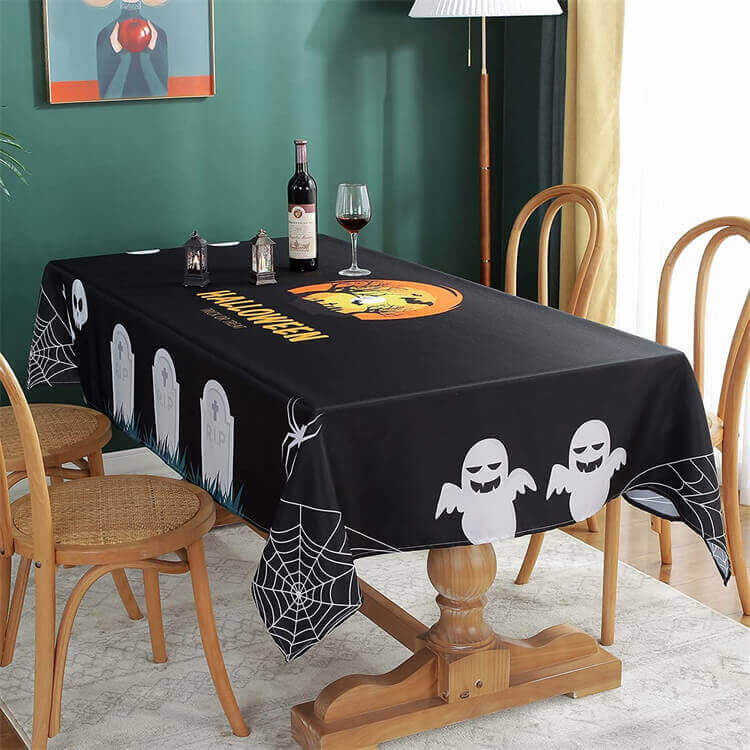 SASTYBALE Halloween Print Dinner Party Rectangle Tablecloth