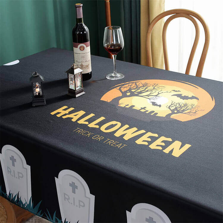 SASTYBALE Halloween Print Rectangle Tablecloth