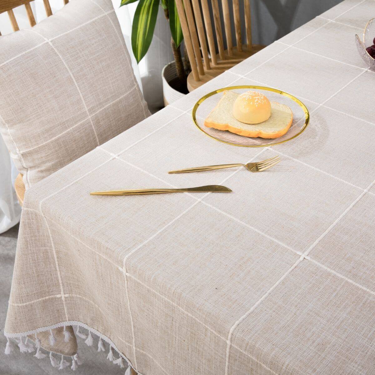 SASTYBALE beige linen table cloths