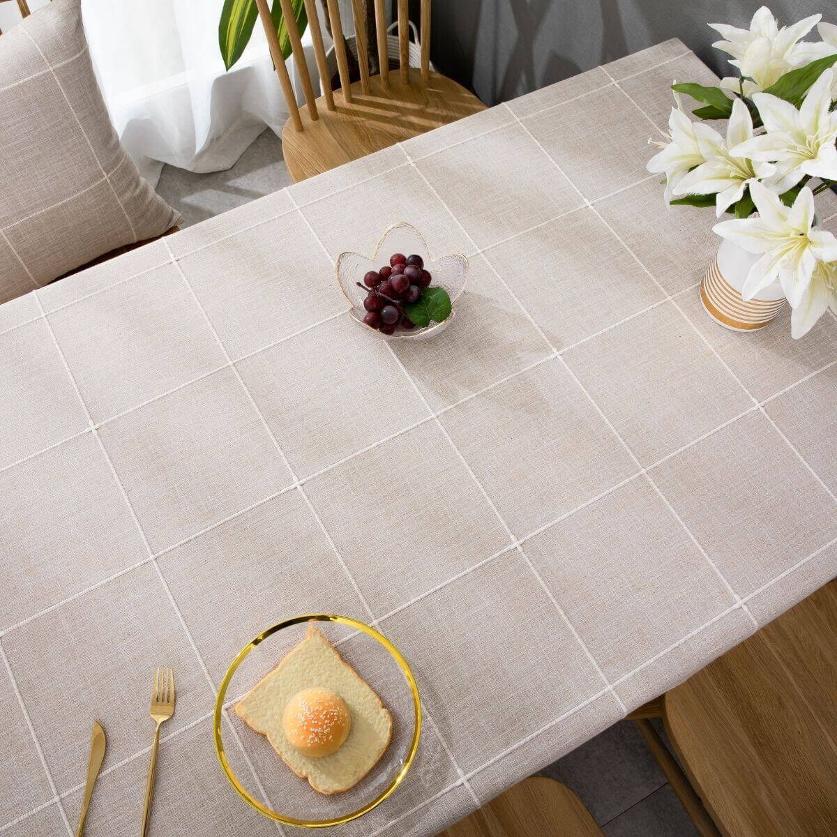 SASTYBALE beige rectangle tablecloth