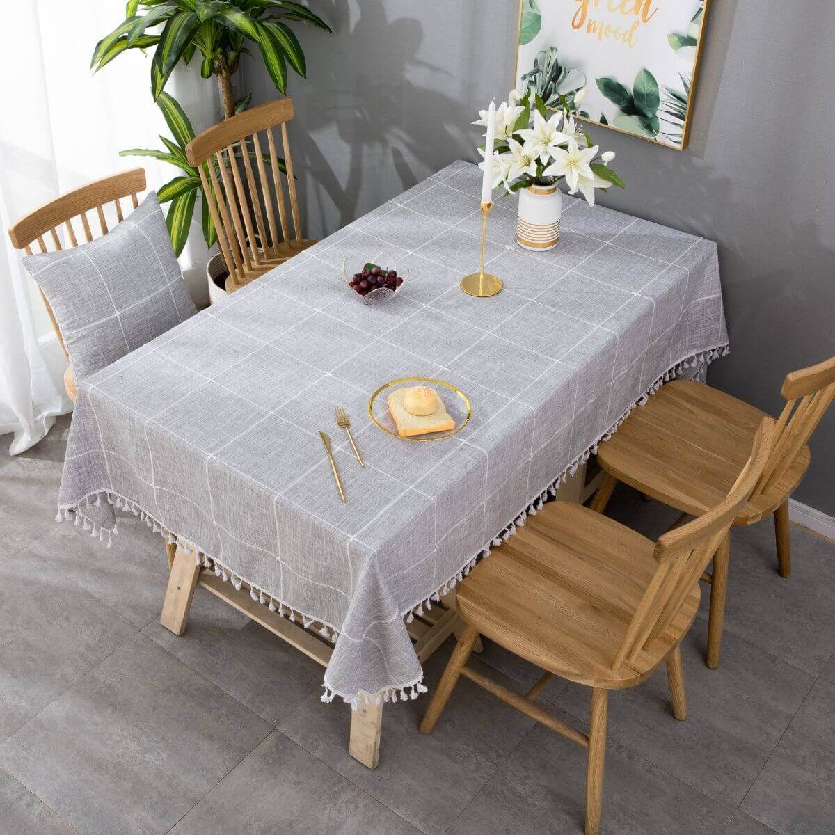 SASTYBALE grey linen tablecloths