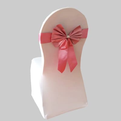 Bow Tie Decoration Elastic Chair Sashes