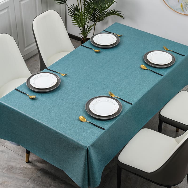 Solid Color Vinyl Tablecloths For Rectangle Tables