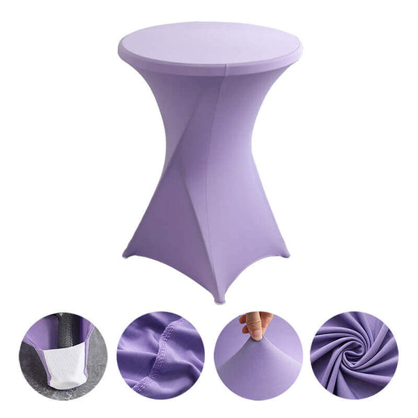 Light Purple Cocktail Spandex Table Cover