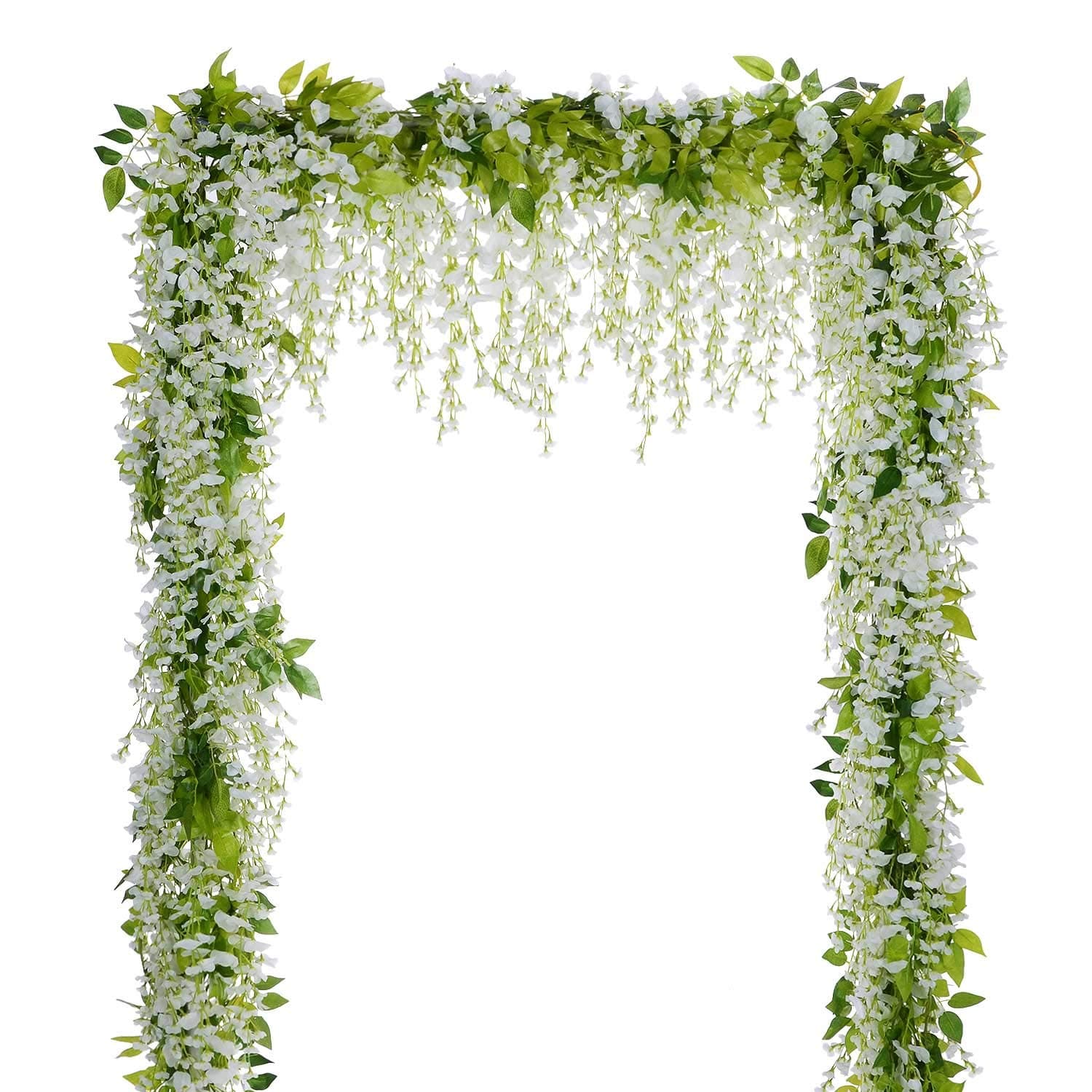 Wisteria Artificial Flowers Garland 4Pcs Total 28.8ft