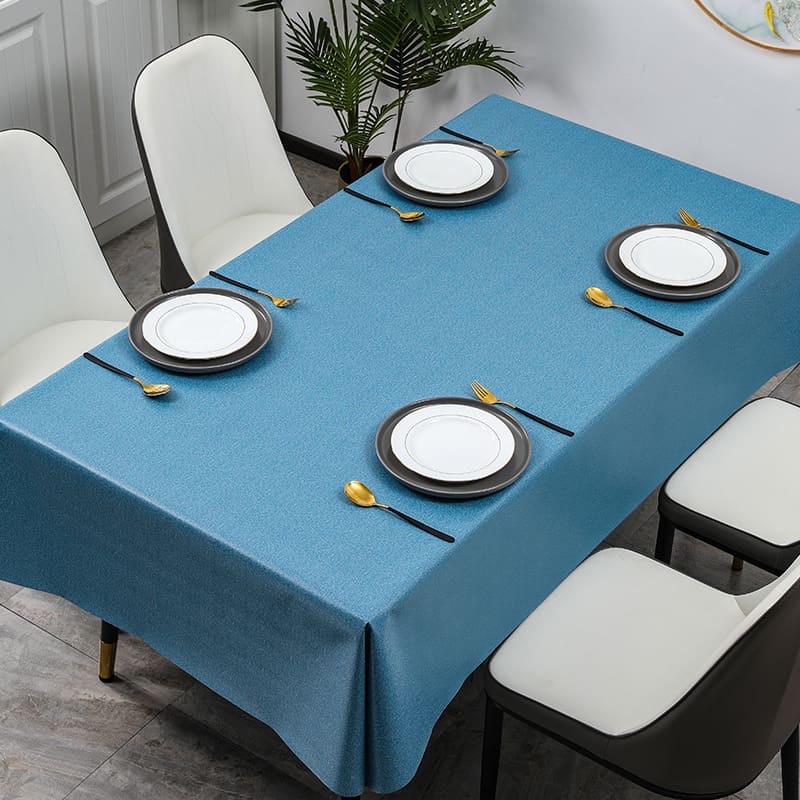 Solid Color Vinyl Tablecloths For Rectangle Tables