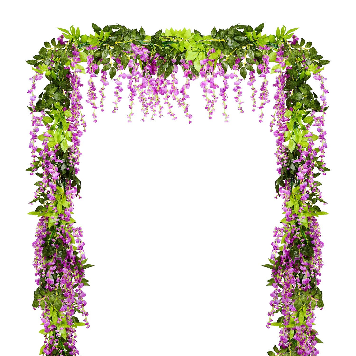 Wisteria Artificial Flowers Garland 4Pcs Total 28.8ft