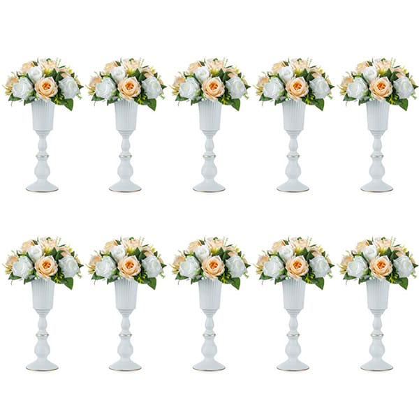 Mini Sized Metal Wedding Centerpieces Vase