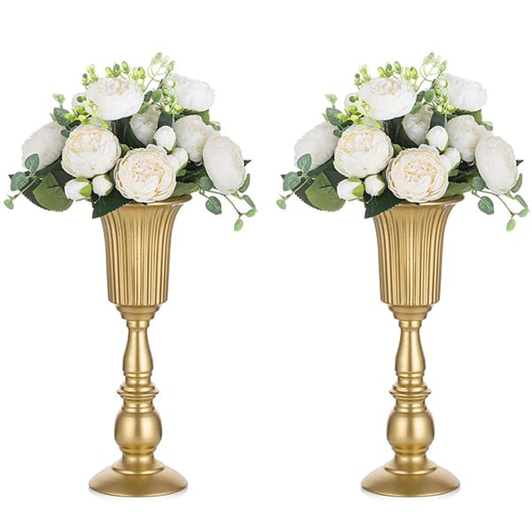 Mini Sized Metal Wedding Centerpieces Vase