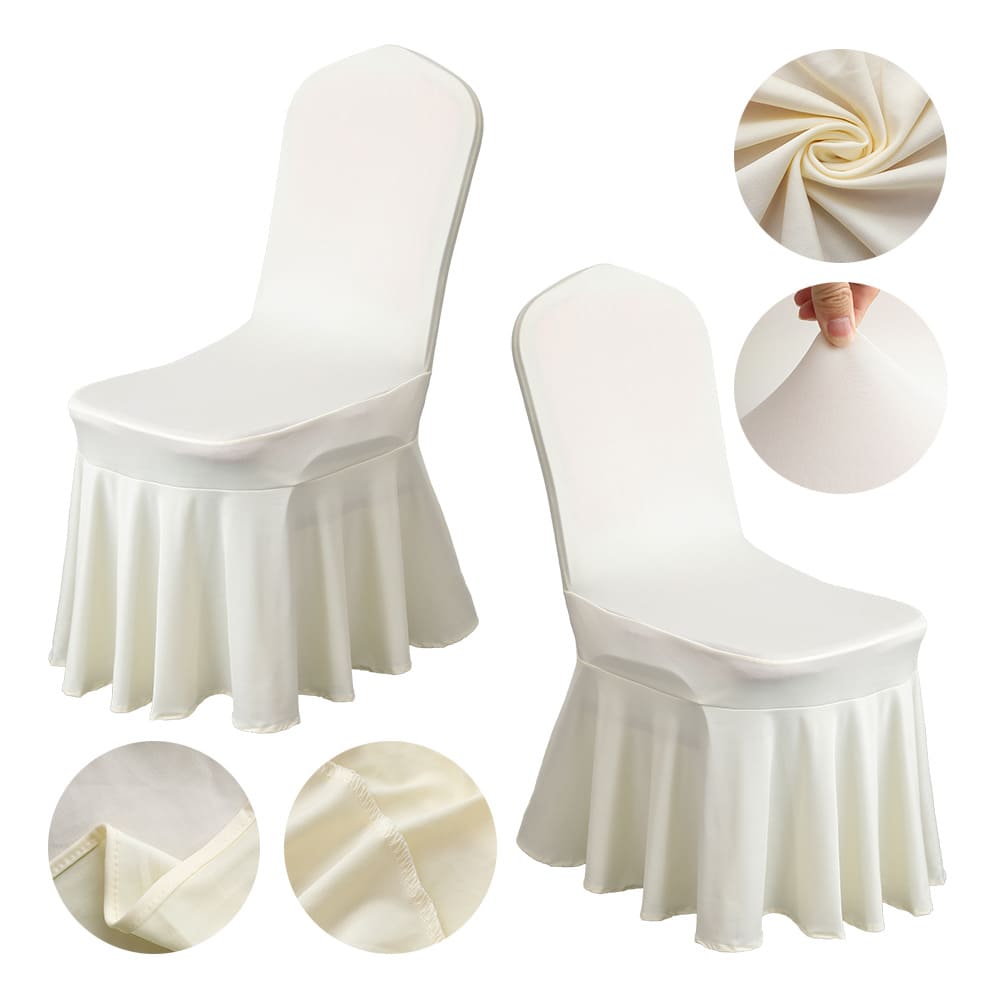Wedding Spandex Chair Cover With Skirt
