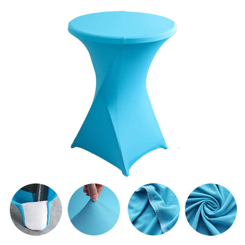Turquoise Cocktail Spandex Table Cover
