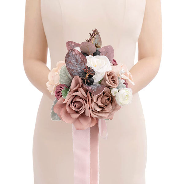 7 Inch Artificial Bridesmaid Bouquets For Wedding For Wedding Ceremony And Anniversary