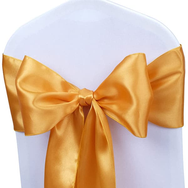 Satin Chair Sashes Ties - Chair Ribbons Bows for Wedding Banquet Party Events Decoration