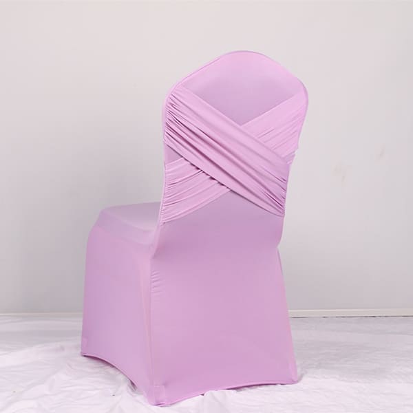 Lycra wedding chair cover Two cross spandex back cover