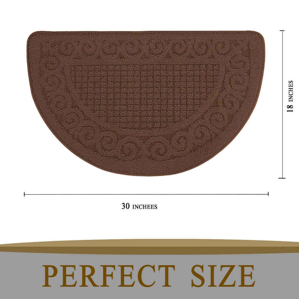 Sastybale Brown non slip indoor door mat perfect size 18x30 inch