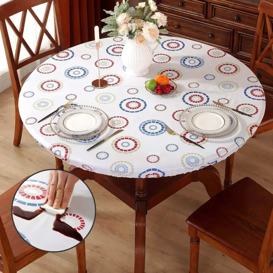 Sastybale_Circles_Vinyl_Round_Fitted_Tablecloth