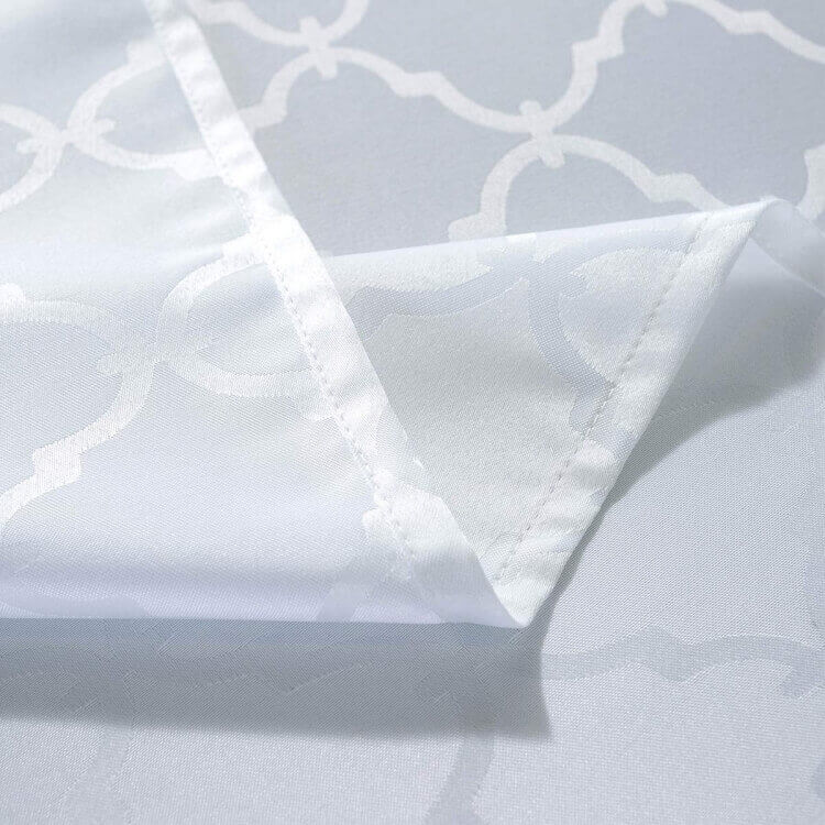 Sastybale White Rectangle Party Table Cover Detail