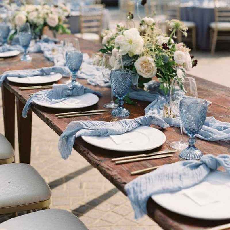 Sastybale wedding napkins blue