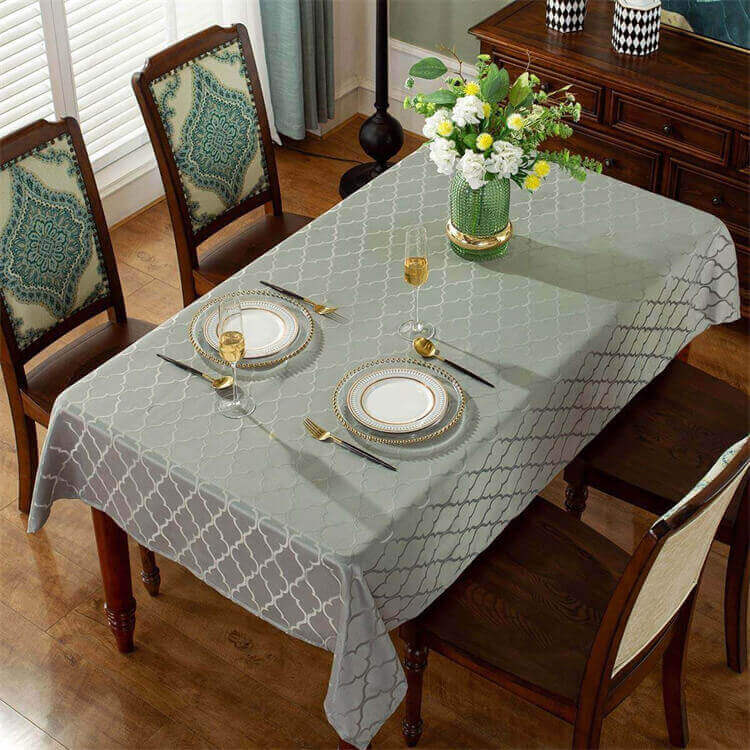 sastybale Grey jacquard tablecloth