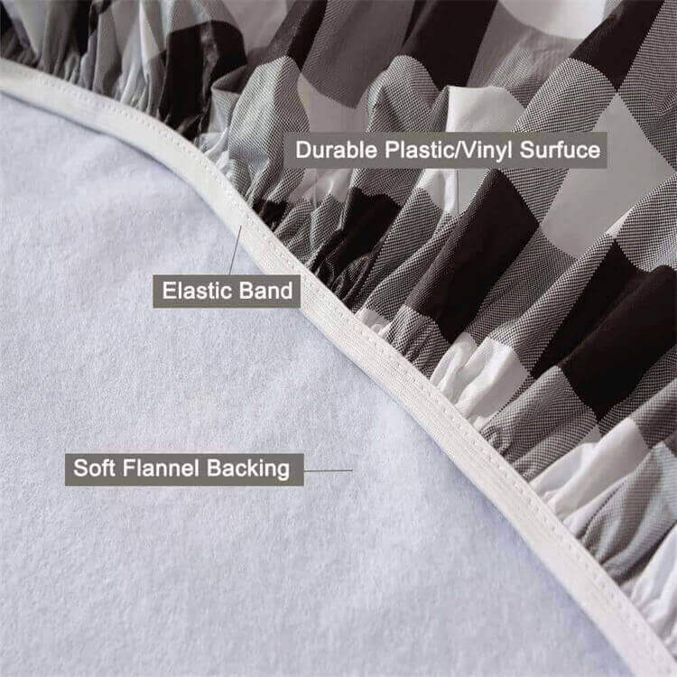 sastybale_black_white_Round_Elastic_Tablecloth_Flannel_Backing