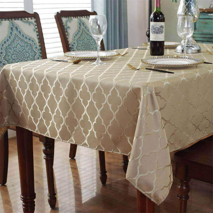 sastybale gold jacquard francais tablecloth