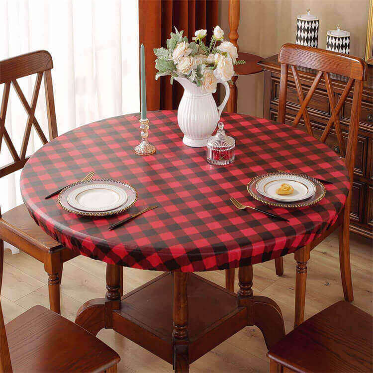 sastybale_red_white_Round_Elastic_Tablecloth_With_Flannel_Backing